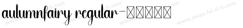 autumnfairy regular字体转换